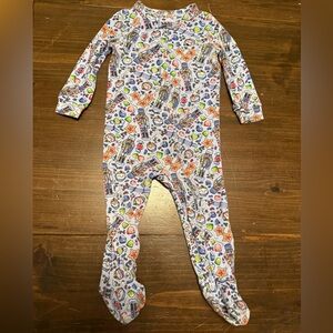 Vineyard Vines Light Blue Nutcracker Print Footed One-Piece